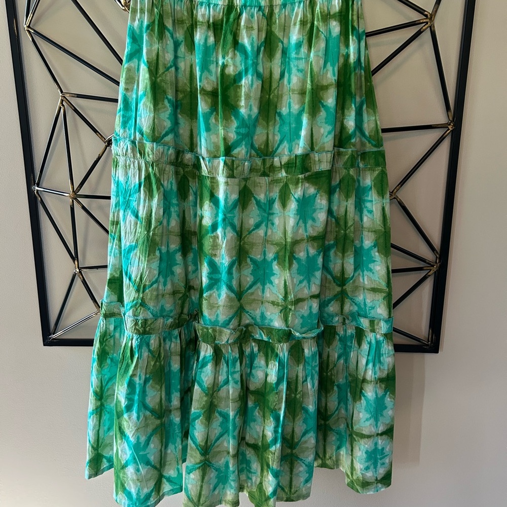 Tuckernuck Teal and Olive Maxi Skirt